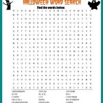 Free Halloween Word Search #printable Worksheet With 30+ #halloween   Free Printable Activities For Adults