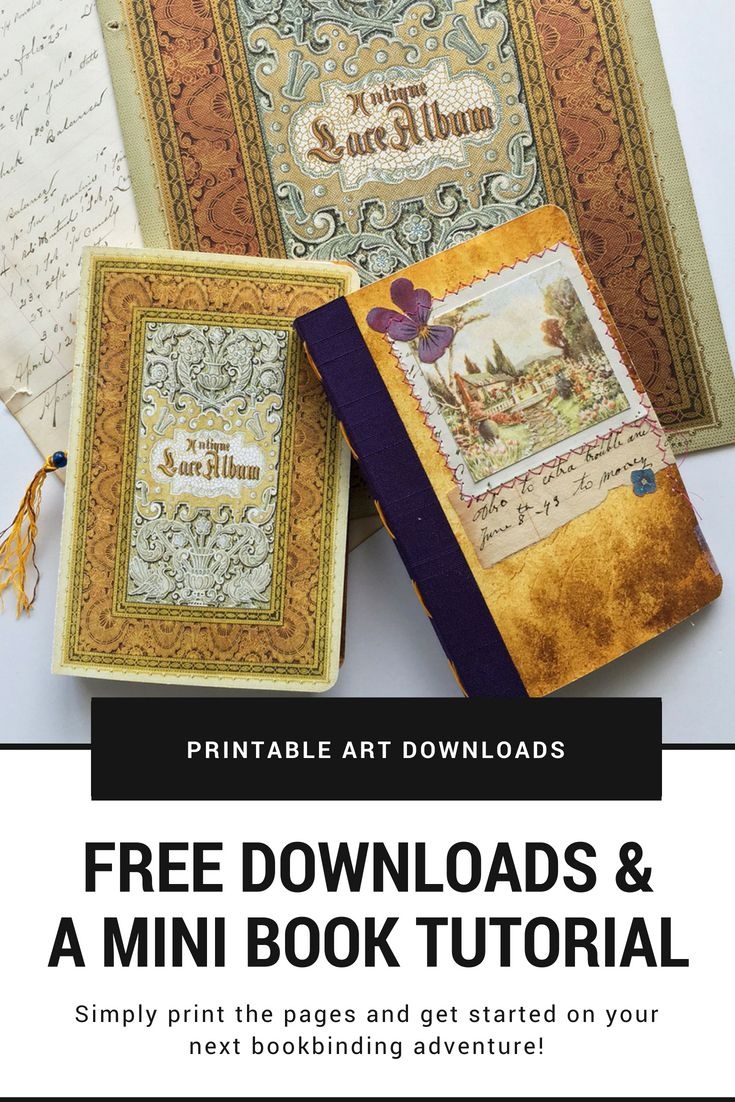 Free June Downloads And A Mini Book Tutorial | Mixed-Media Handmade - Free Printable Miniature Book Covers