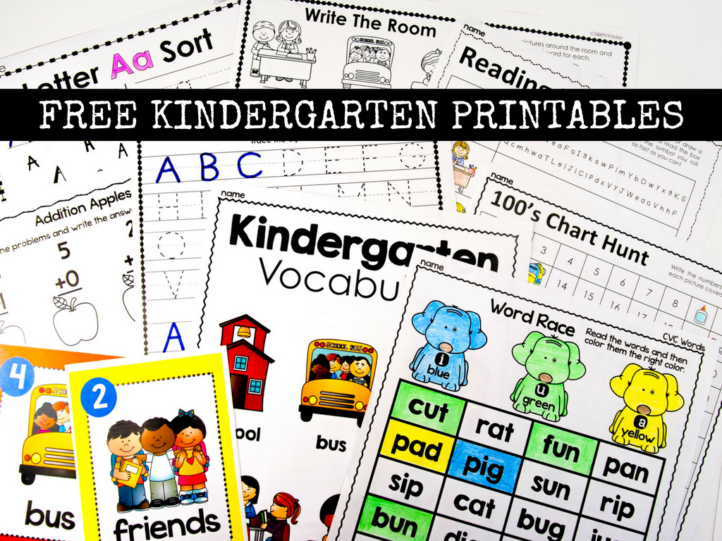 Free Kindergarten Activities And Worksheets - Simply Kinder - Free Printable Classroom Worksheets