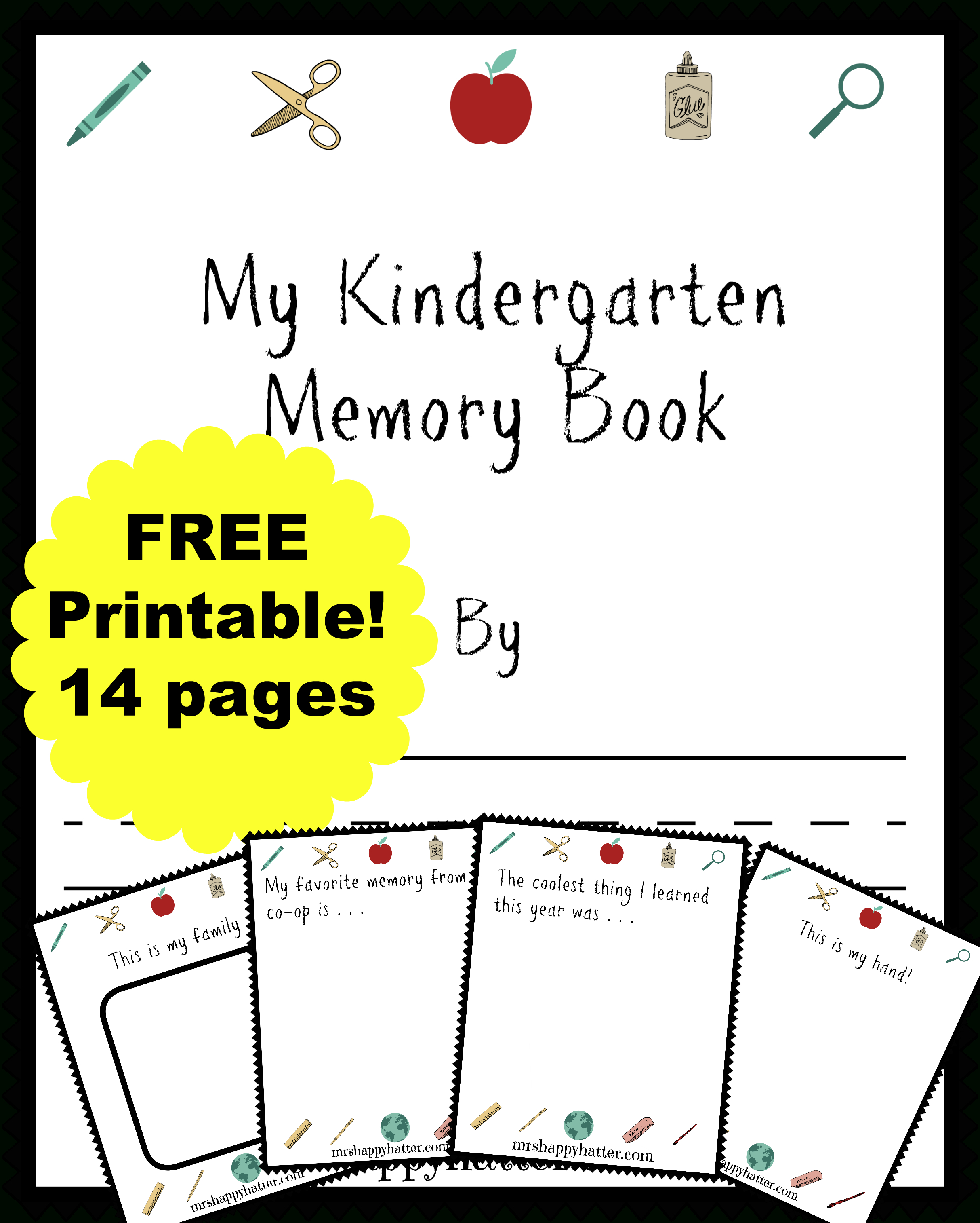 Free Kindergarten Memory Book (Homeschool Edition | Best Of Mrs - Free Printable Leveled Readers For Kindergarten