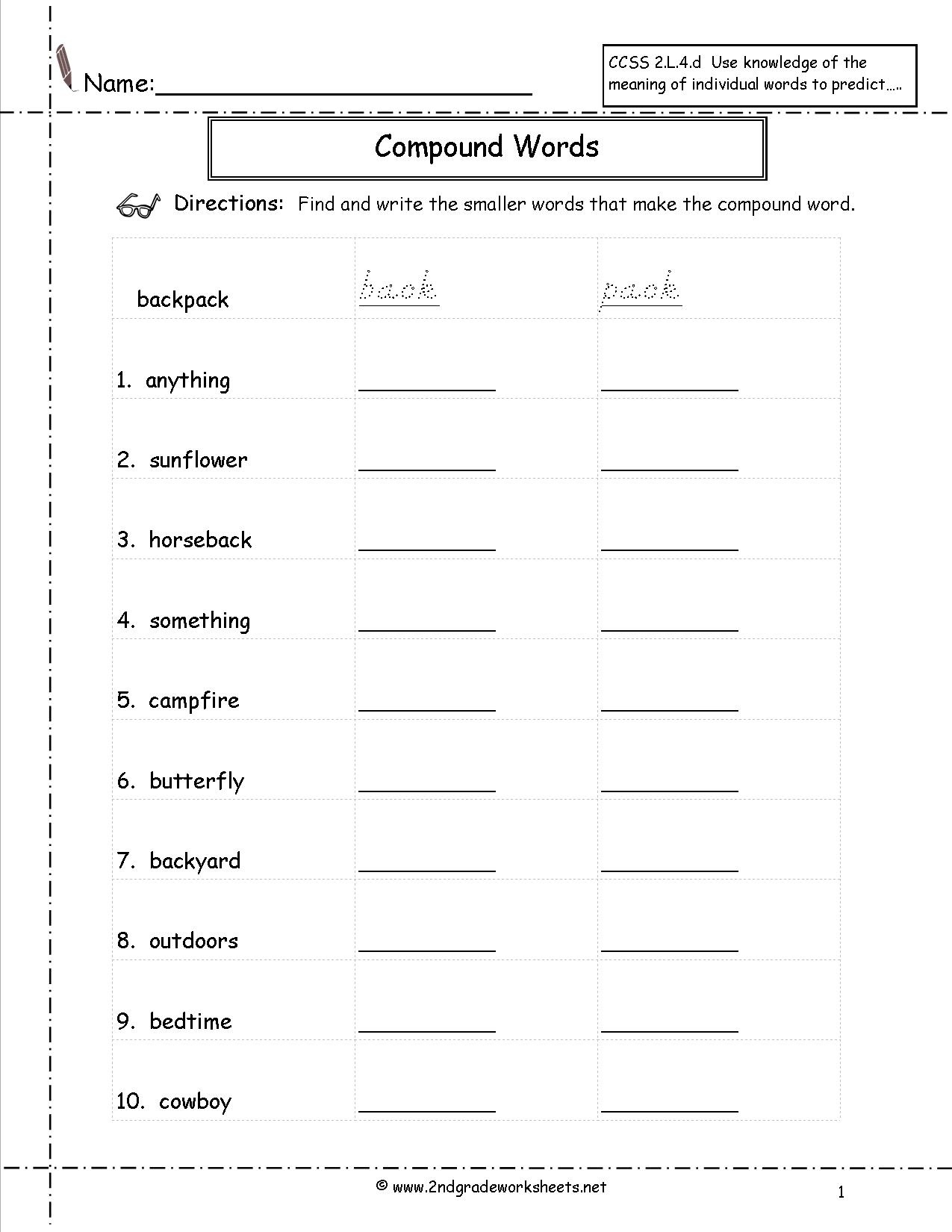 Free Printable Grammar Worksheets Grade 2