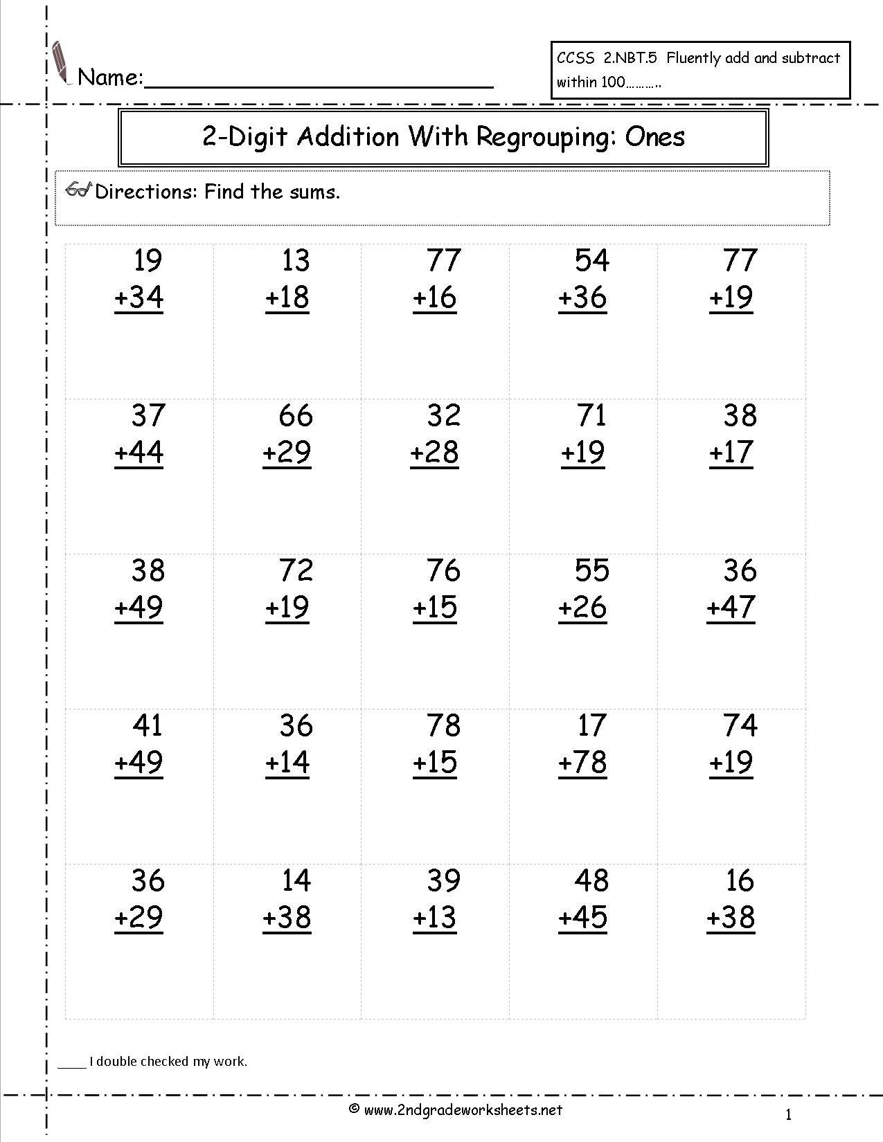 Free Printable Math Worksheets For 2Nd Grade Free Printable