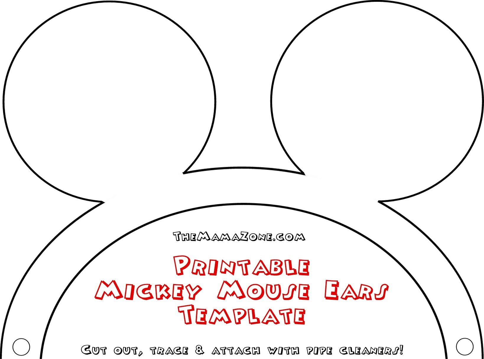 Free Mickey Mouse Ears Template | Misc | Mickey Mouse Ears, Mouse - Free Printable Minnie Mouse Ears Template