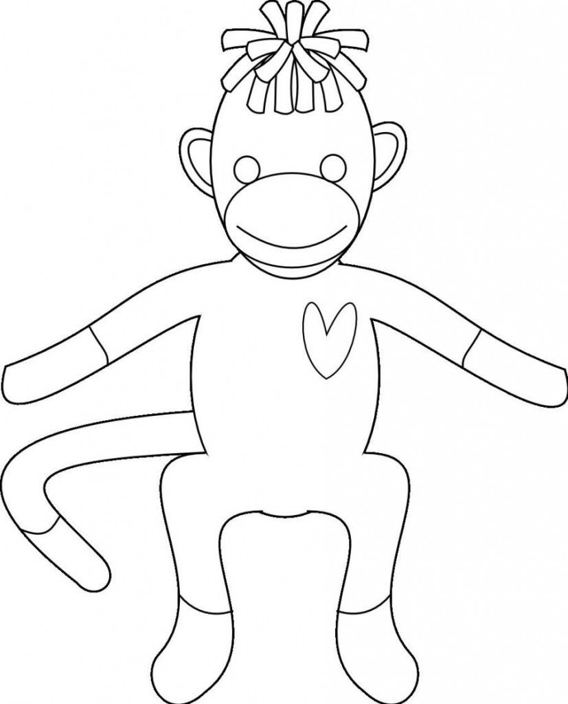 Free Monkey Sock Coloring Pages To Print Out - Enjoy Coloring | Food - Free Printable Sock Monkey Pictures