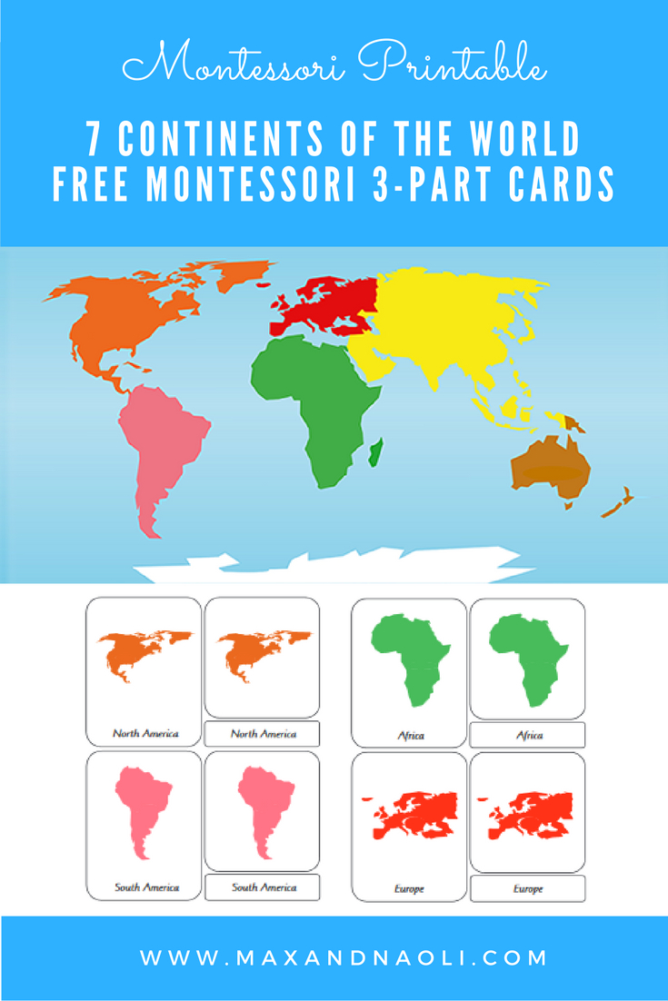 Montessori World Map Free Printable - Free Printable World Map Continents For Kids