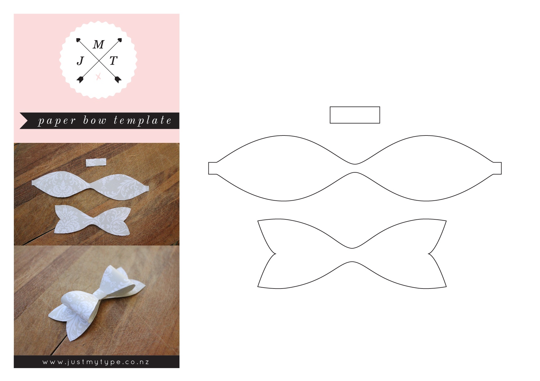 Free Paper Bow Template - Kaza.psstech.co - Free Bow Tie Template Printable