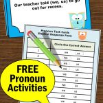 Free Personal Pronouns Task Cards { We Or Us }, Grammar Practice   Free Printable Kindergarten Task Cards