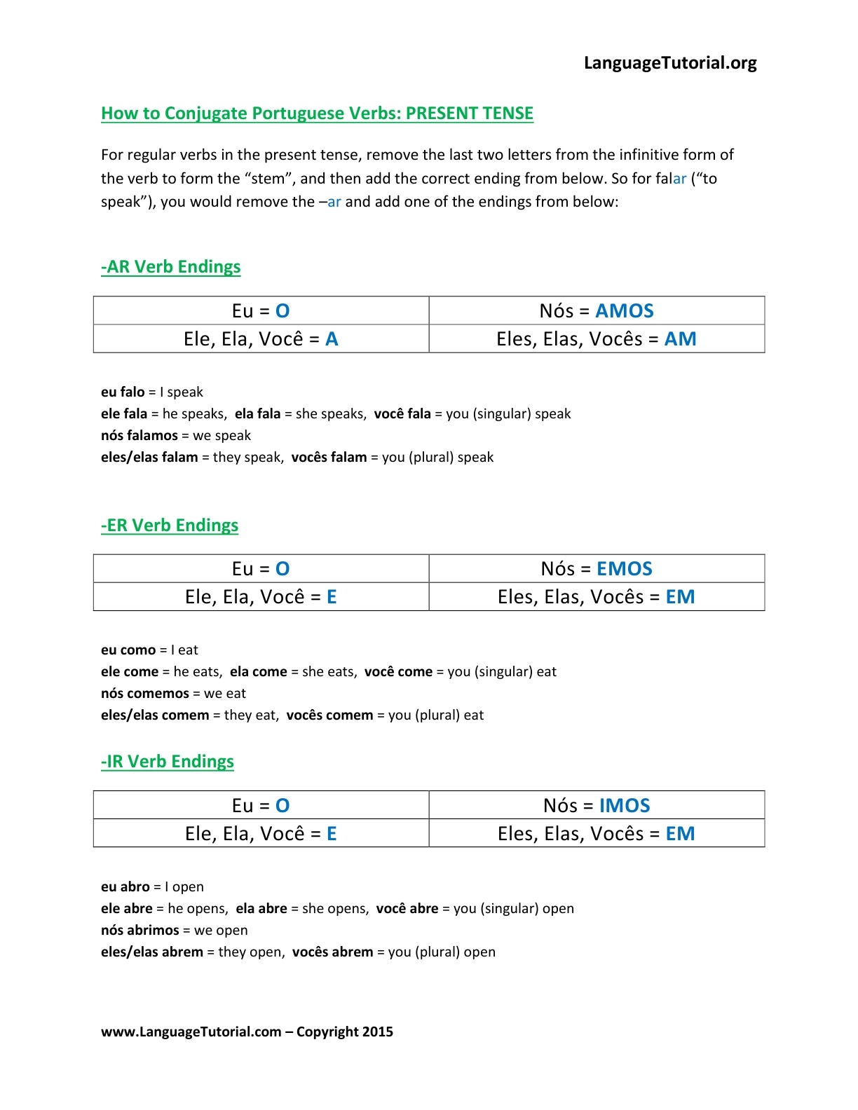 Free Portuguese Worksheets - Online &amp;amp; Printable - Free Printable Portuguese Worksheets