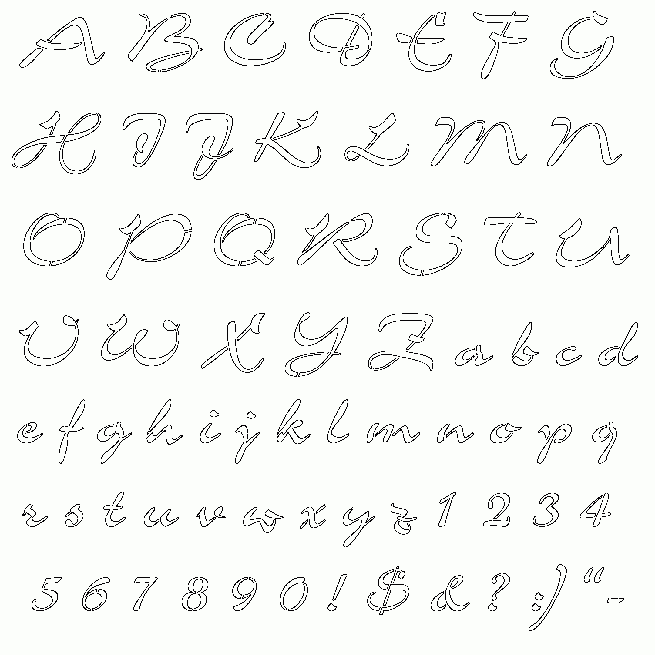 Free Printable Alphabet Stencils | View Image Design - View Stencil - Free Printable Alphabet Stencils