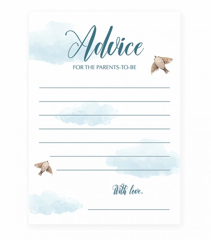 Free Printable Baby Advice Cards