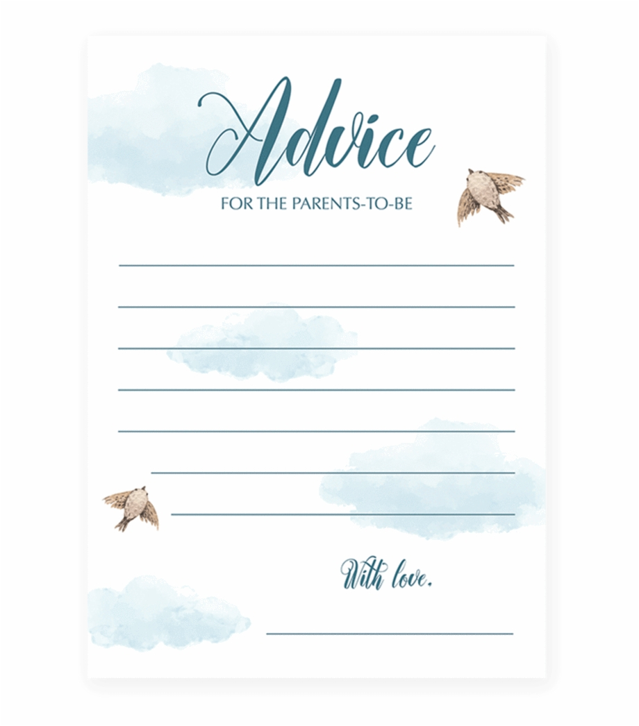 Free Printable Baby Shower Advice Cards 354046 - Snow Free Png - Free Printable Baby Advice Cards