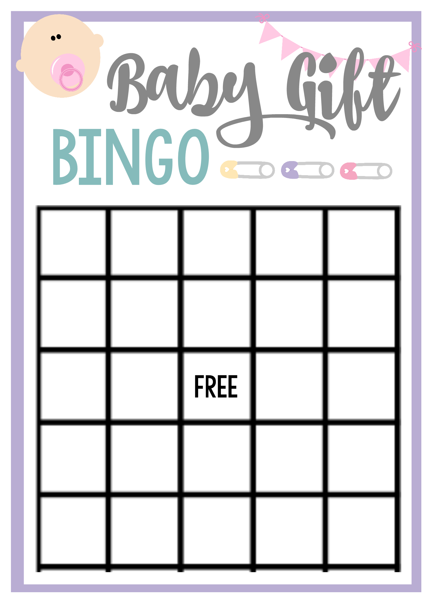 blank baby bingo cards printable