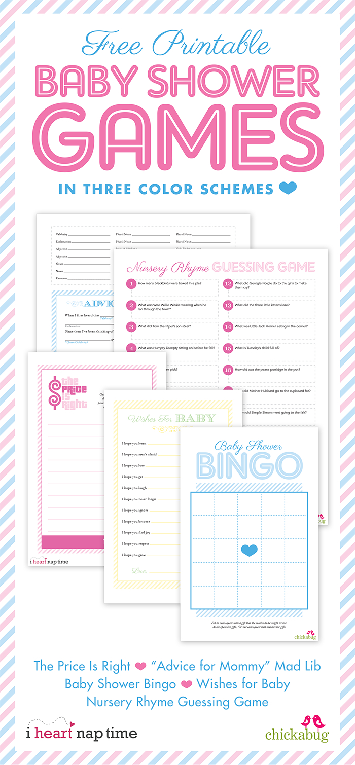 Free Printable Baby Shower Games {With I Heart Nap Time} | Chickabug - Free Printable Mickey Mouse Baby Shower Games