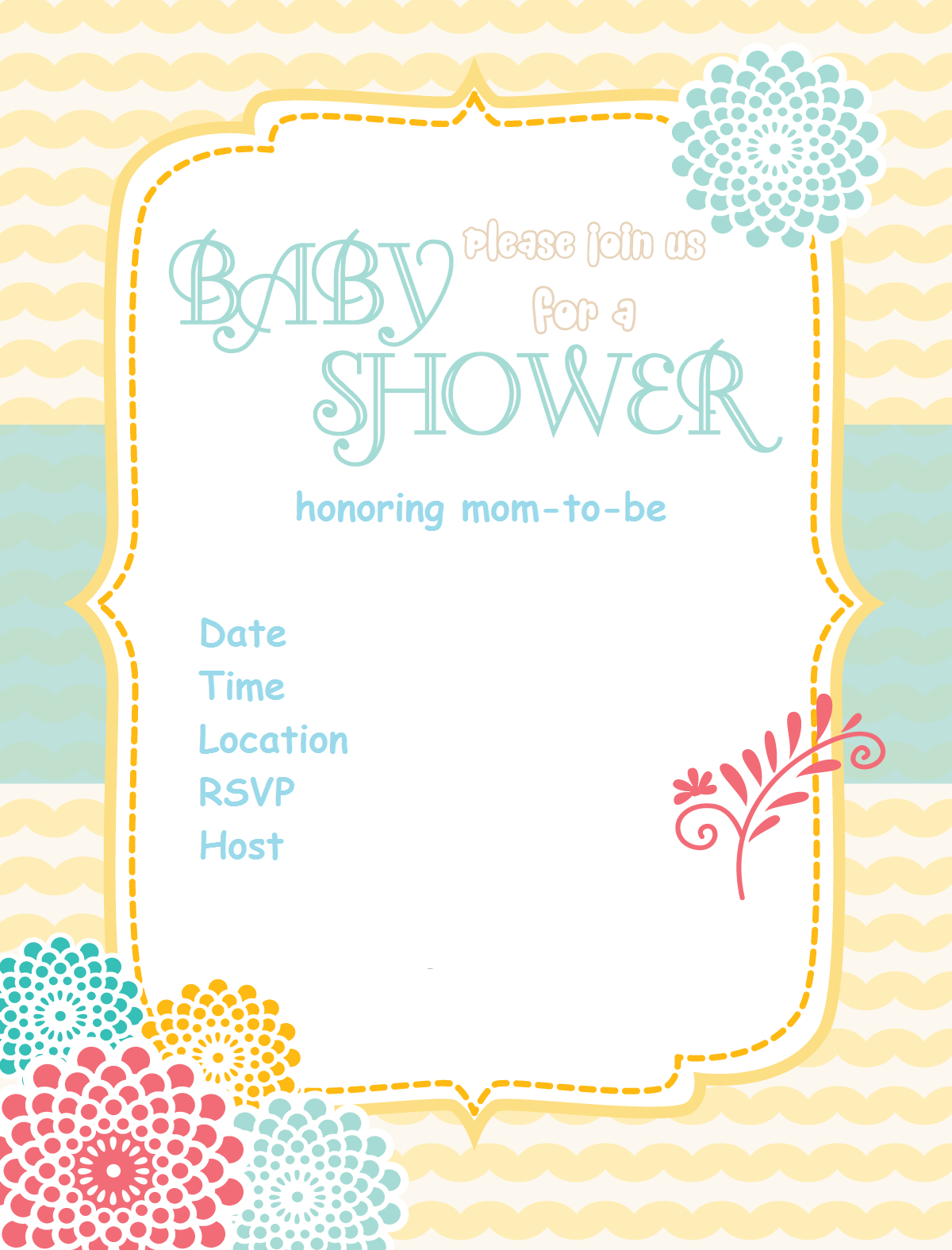 Free Printable Baby Shower Invitations - Baby Shower Ideas - Themes - Free Printable Baby Sprinkle Invitations