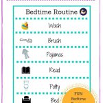 Free Printable Bedtime Routine Chart For Little Kids And Toddlers   Free Printable Bedtime Routine Chart
