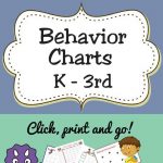 Free Printable Behavior Charts For Teachers & Students (Kindergarten   Free Printable Charts For Classroom