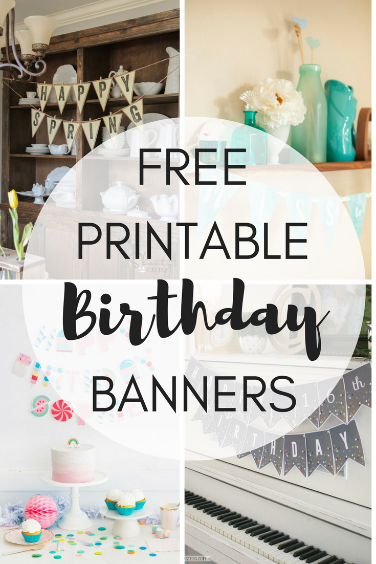 Free Printable Birthday Banners - The Girl Creative - Free Printable Princess Birthday Banner