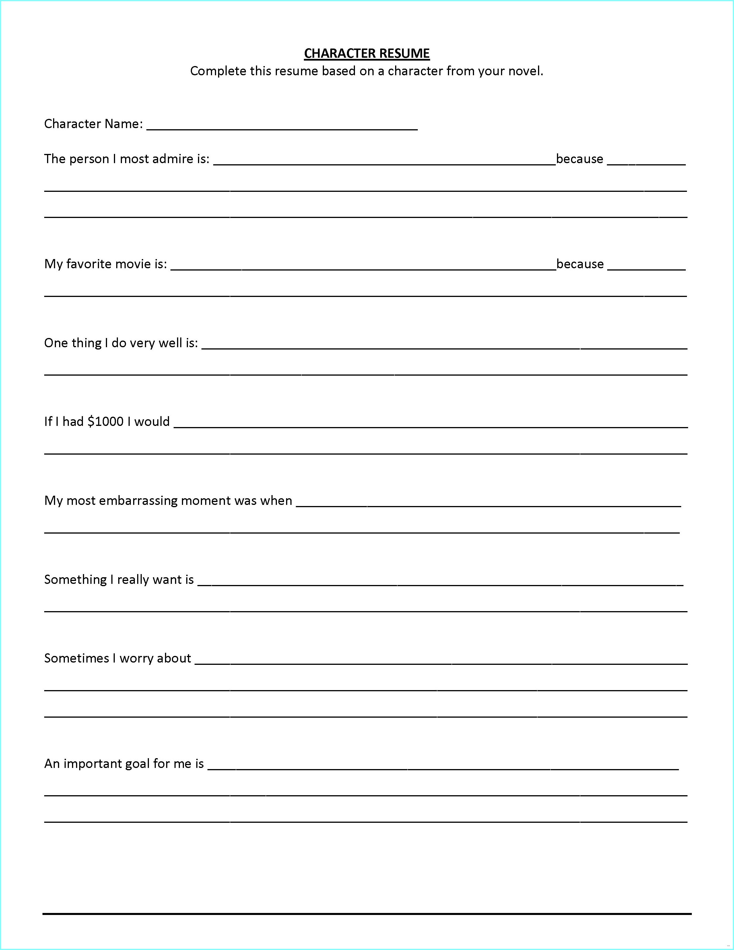 Printable Cv Form Printable Forms Free Online