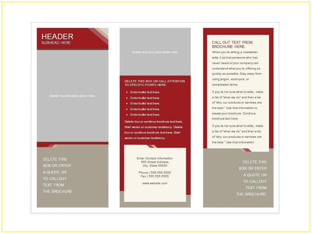 Free Printable Brochure Template - Template : Resume Examples - Free Printable Brochure Templates