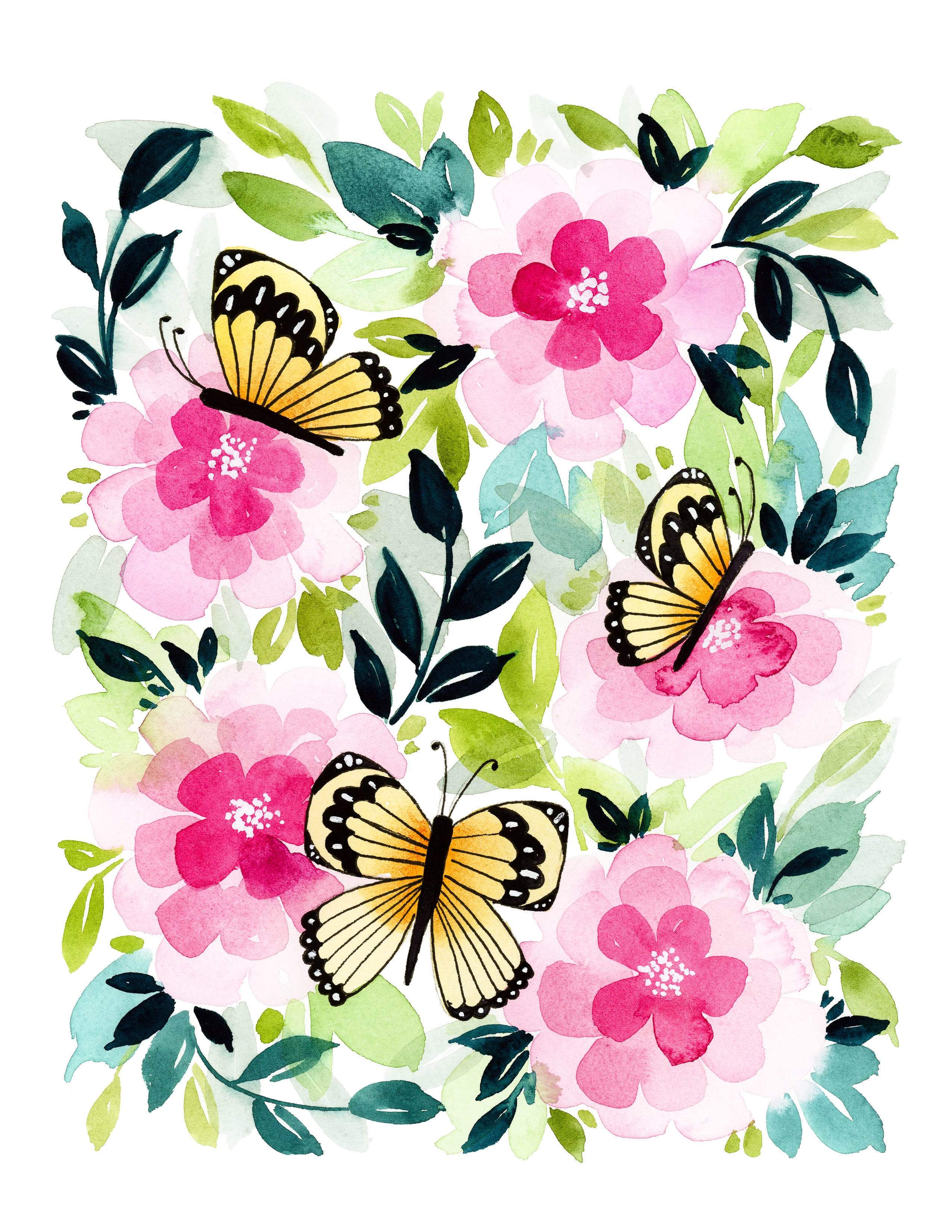 Free-Printable-Butterfly-Garden-Card-1 - Tinselbox - Free Printable Butterfly Pictures