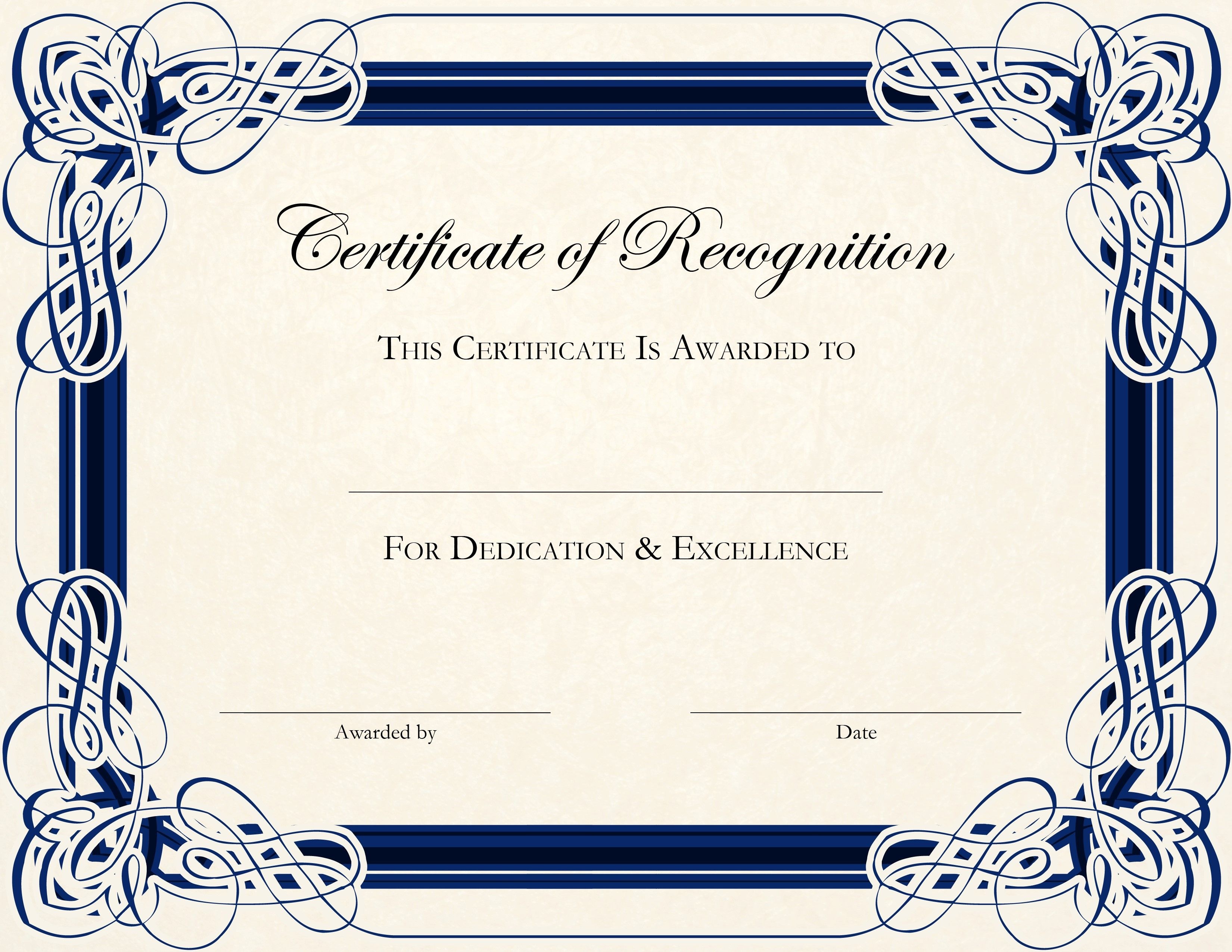 Free Printable Blank Certificate Templates Free Printable