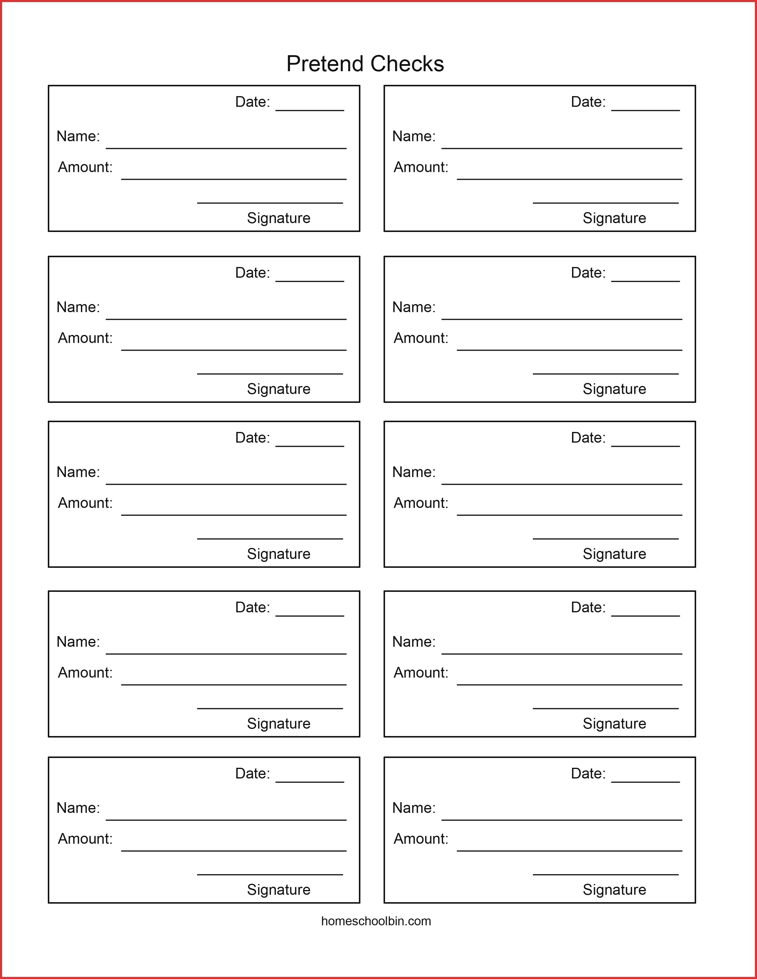 Free Printable Checks Pdf | Acme Of Skill - Free Printable Checks