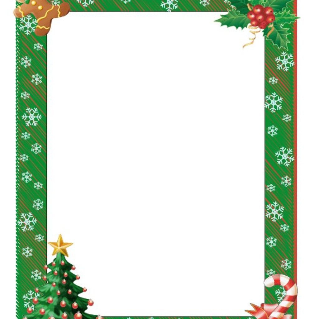 Printable Paper With Christmas Border