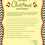 Free Printable Christmas Carol Quiz   American Greetings   Free Printable Lyrics To Christmas Carols