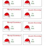 Free Printable Christmas Labels Santa Hat Christmas Gift Tags To   Free Printable Holiday Labels
