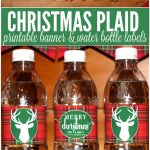 Free Printable Christmas Plaid Tartan Water Bottle Labels And   Christmas Water Bottle Labels Free Printable