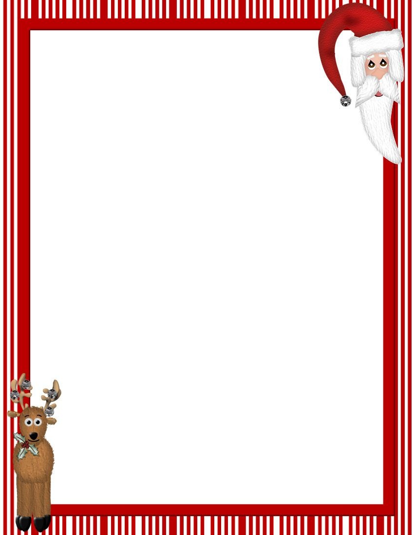 Free Printable Christmas Paper With Borders - Free Printable