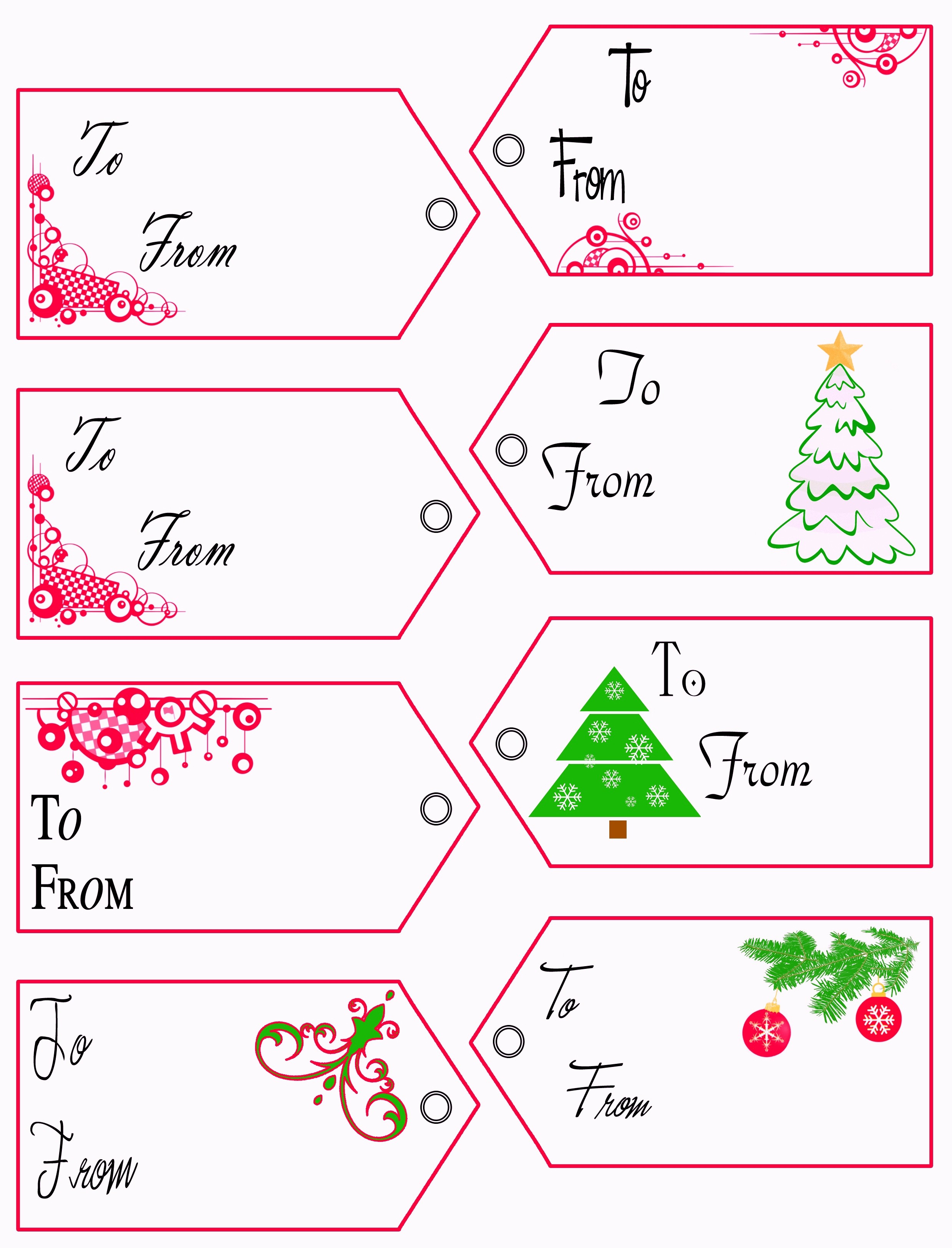 Free Printable Christmas Tags Templates – Pictimilitude - Free Printable Gift Tags Templates