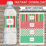 Free Printable Christmas Water Bottle Labels – Festival Collections   Christmas Water Bottle Labels Free Printable