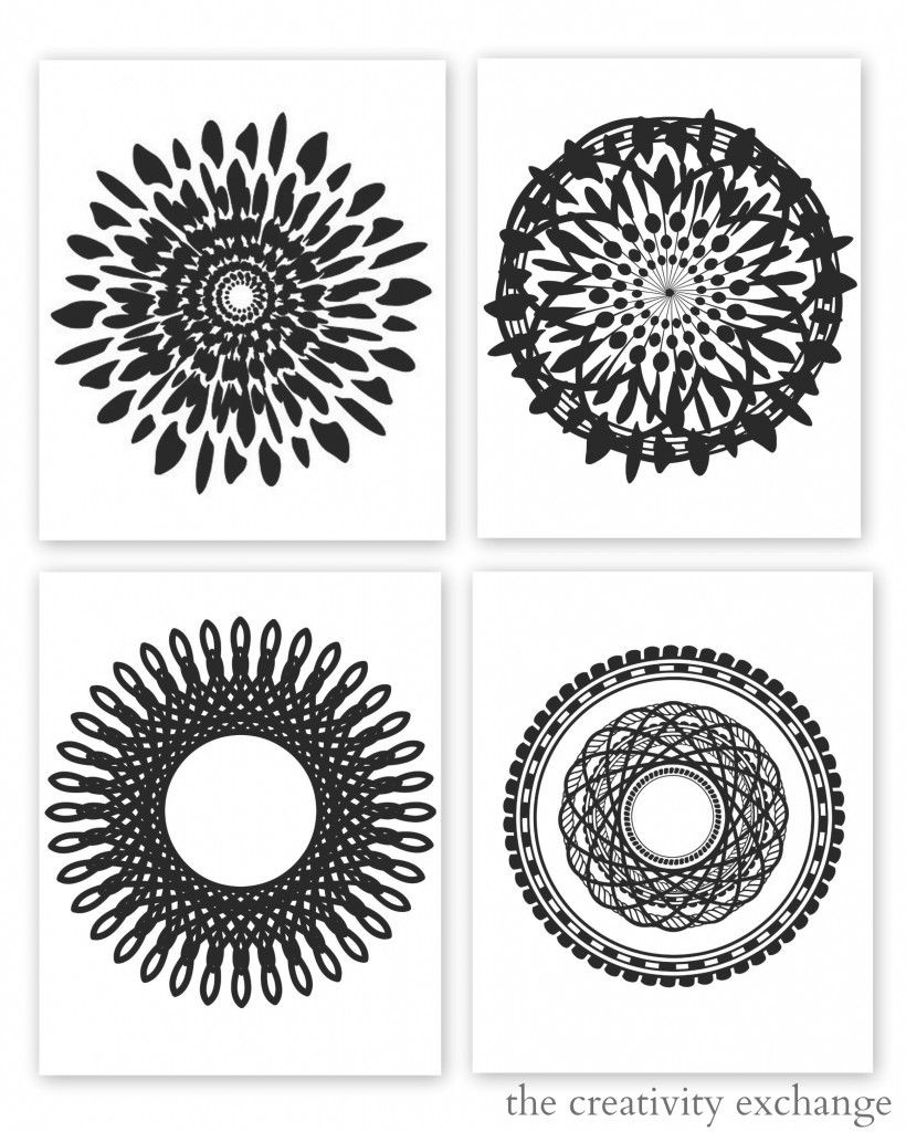 Free Printable Collection Of Modern Black And White Prints | Free - Free Black And White Printable Art