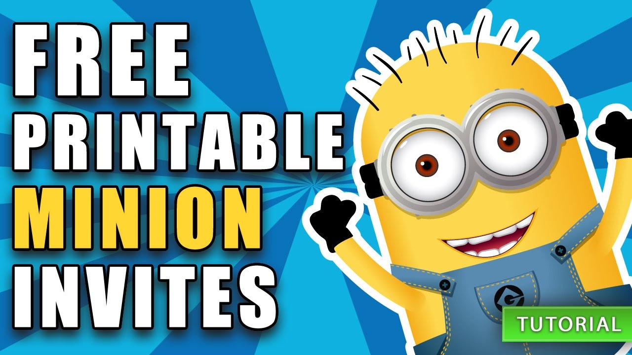 Free Printable Despicable Me Minion Birthday Invitation - Thanks A Minion Free Printable