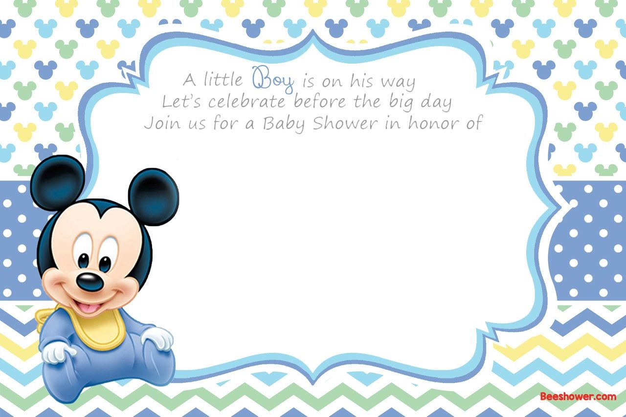 Free Printable Disney Baby Shower Invitations | Baby Shower | Free - Free Printable Baby Shower Invitations Templates For Boys