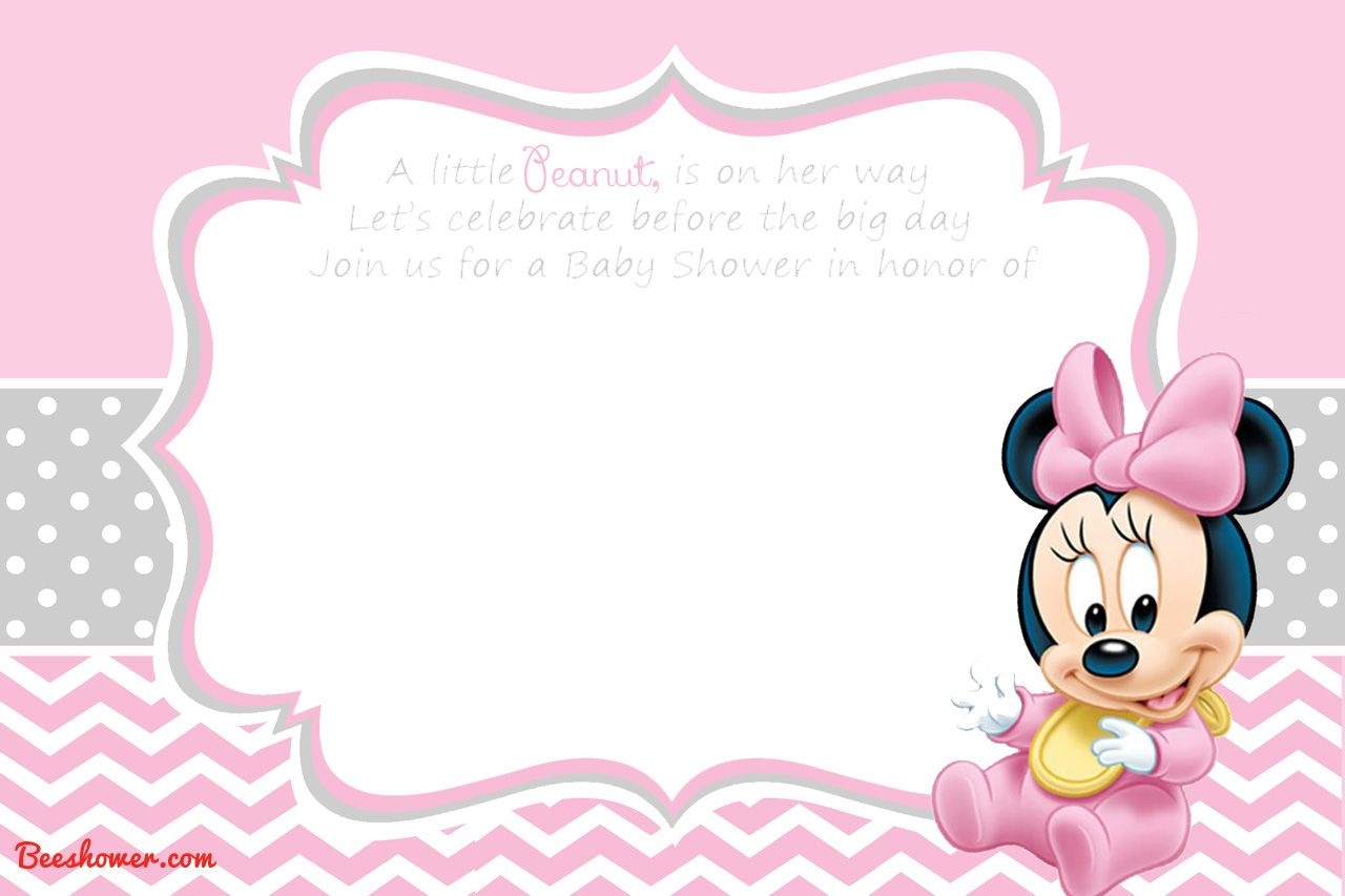 Free Printable Disney Baby Shower Invitations | Baby Shower | Free - Free Printable Minnie Mouse Baby Shower Invitations