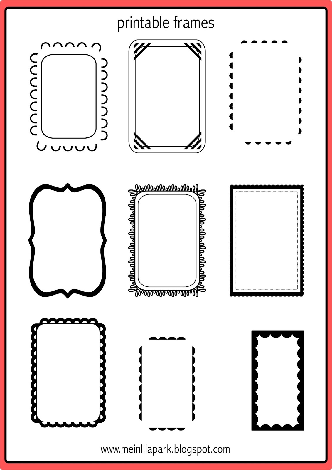 Free Printable Doodle Frames - Bullet Journal Template - Freebie - Free Printable Photo Frames