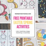 Free Printable Easter/spring Activities — Moments With Miss   Free Printable Toddler Matching Games
