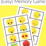 Free Printable Emoji Memory Game For Kids | After School Activities   Free Printable Memory Exercises