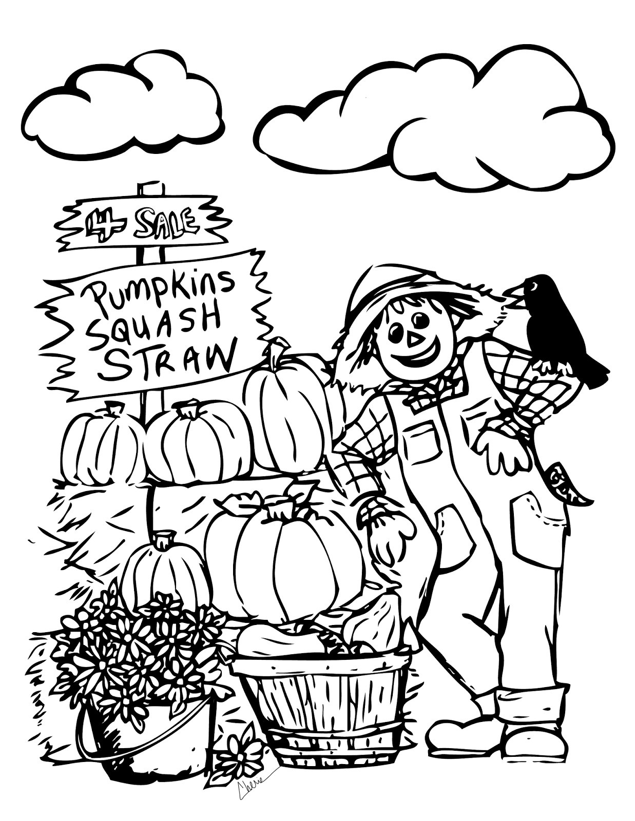 Free Printable Fall Coloring Pages For Kids - Best Coloring Pages - Free Printable Fall Harvest Coloring Pages