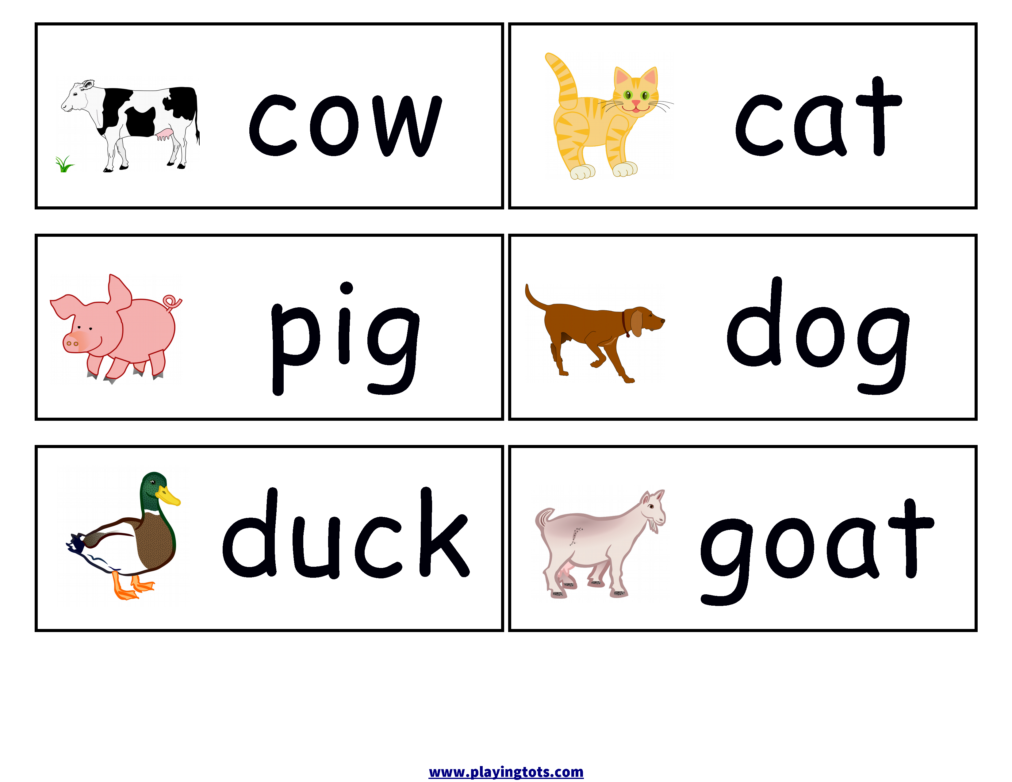 Free Printable Farm Animals Flash Cards | Free Printable For - Free Printable Farm Animal Flash Cards