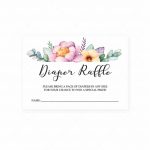Free Printable Floral Diaper Raffle Tickets Free Png Images   Diaper Raffle Template Free Printable