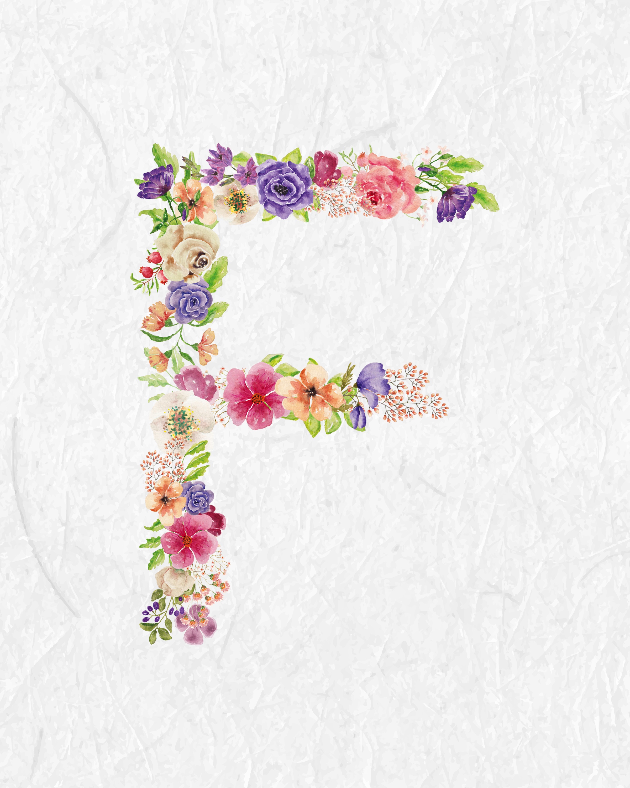 Free Printable Floral Monograms - The Cottage Market - Free Printable Flower Letters