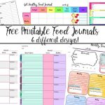 Free Printable Food Journal: 6 Different Designs   Free Printable Calorie Counter Journal