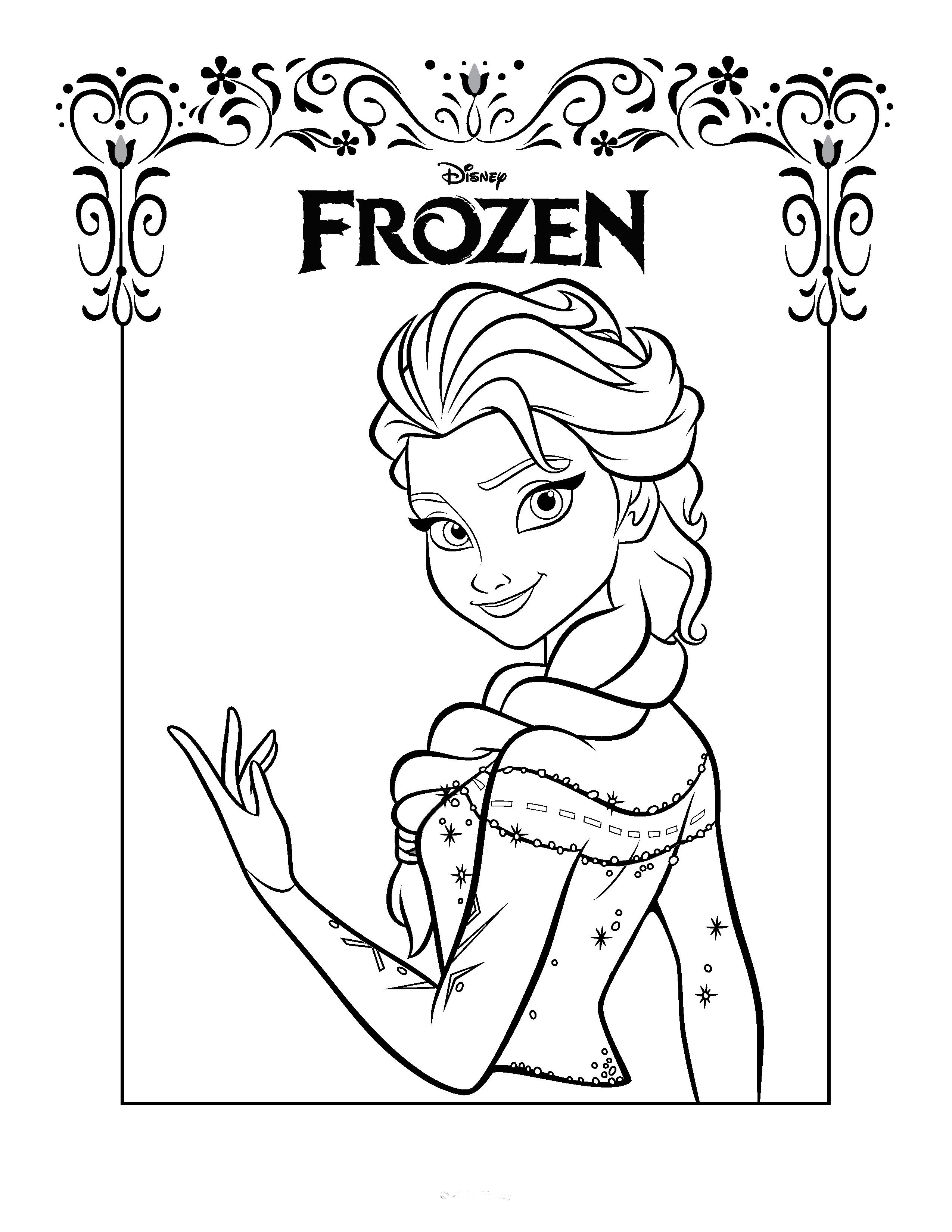 Free Printable Frozen Coloring Pages For Kids - Best Coloring Pages - Free Printable Frozen Coloring Pages
