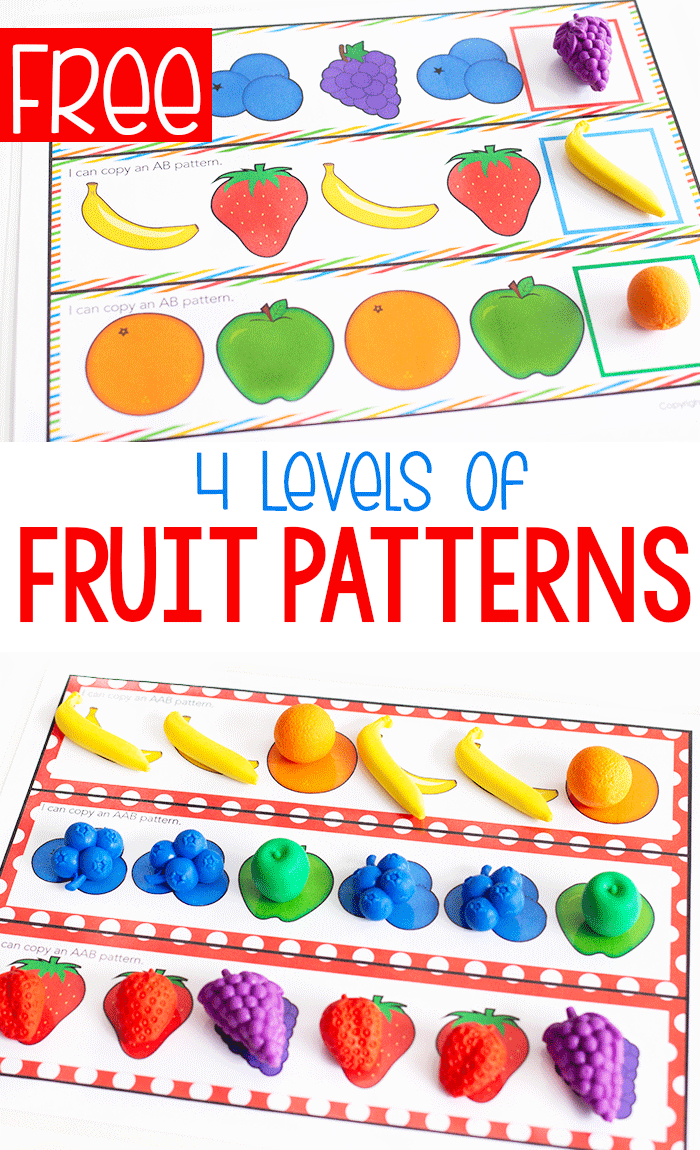 Free Printable Fruit Themed Pattern Activity Life Over Cs Free