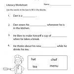 Free Printable Fun Literacy Worksheet   Free Printable Literacy Worksheets For Adults