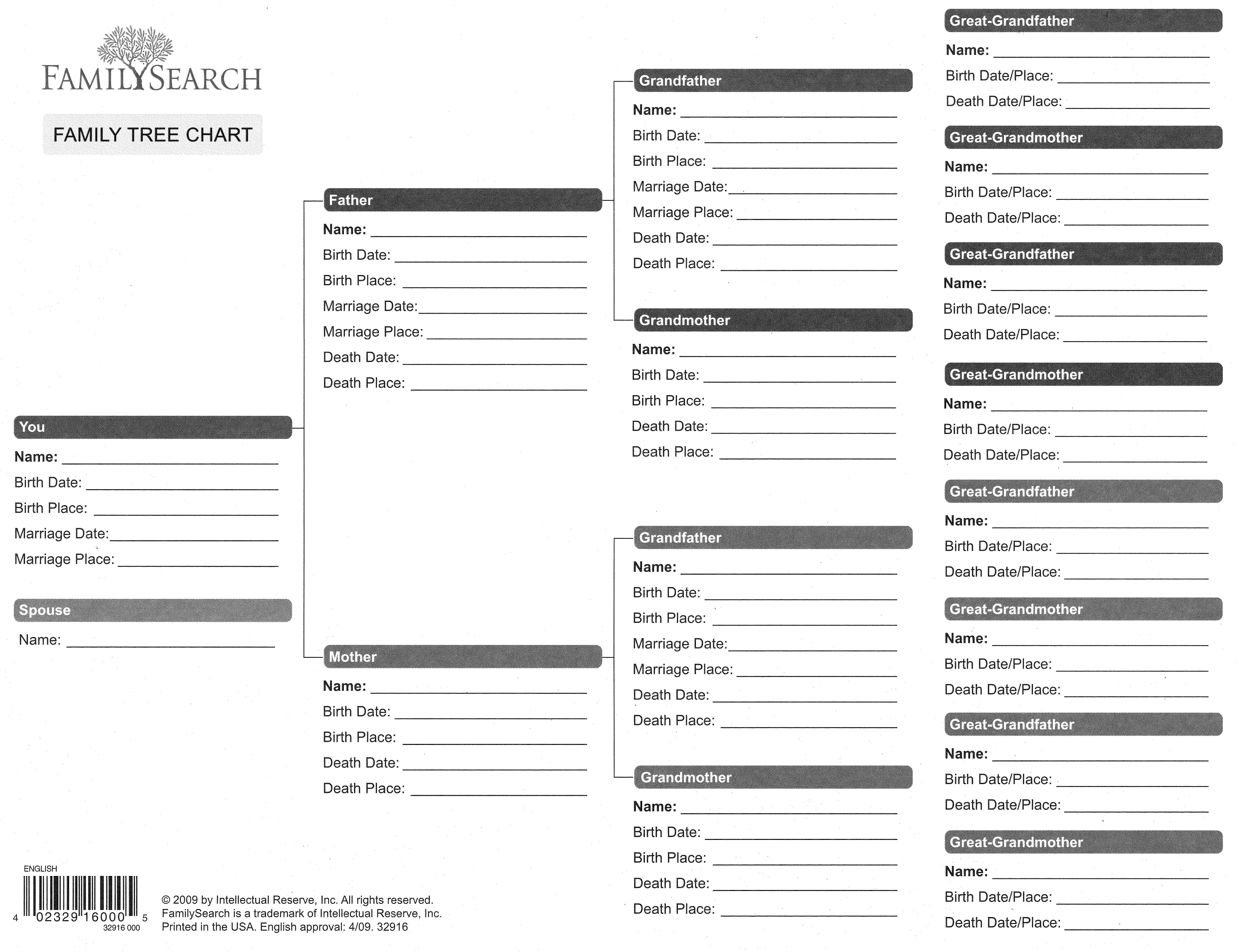 Free Printable Genealogy Forms Client Family Tree Blank - Uma - Free Printable Family History Forms