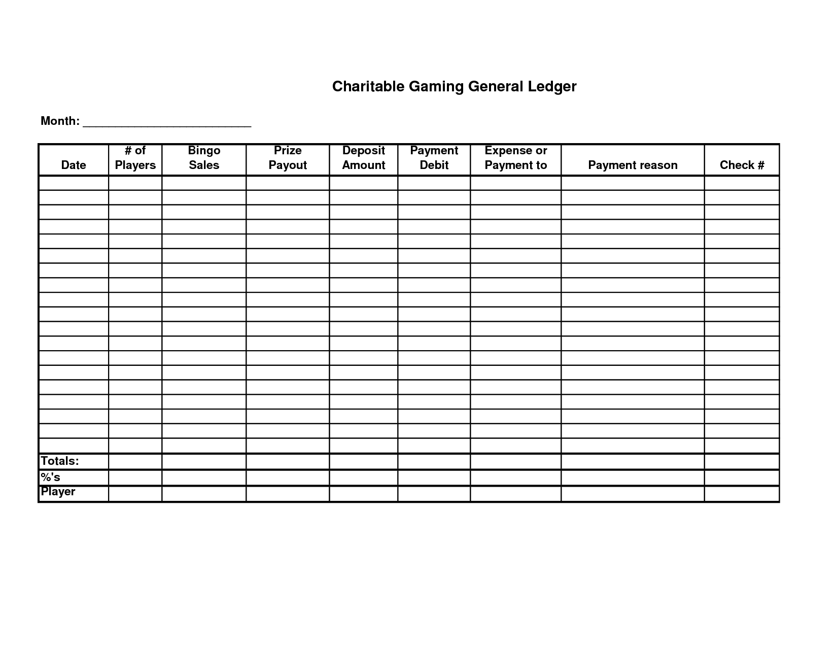 Free Printable General Ledger Sheet | Homemade Stuff | General - Free Printable Accounting Ledger